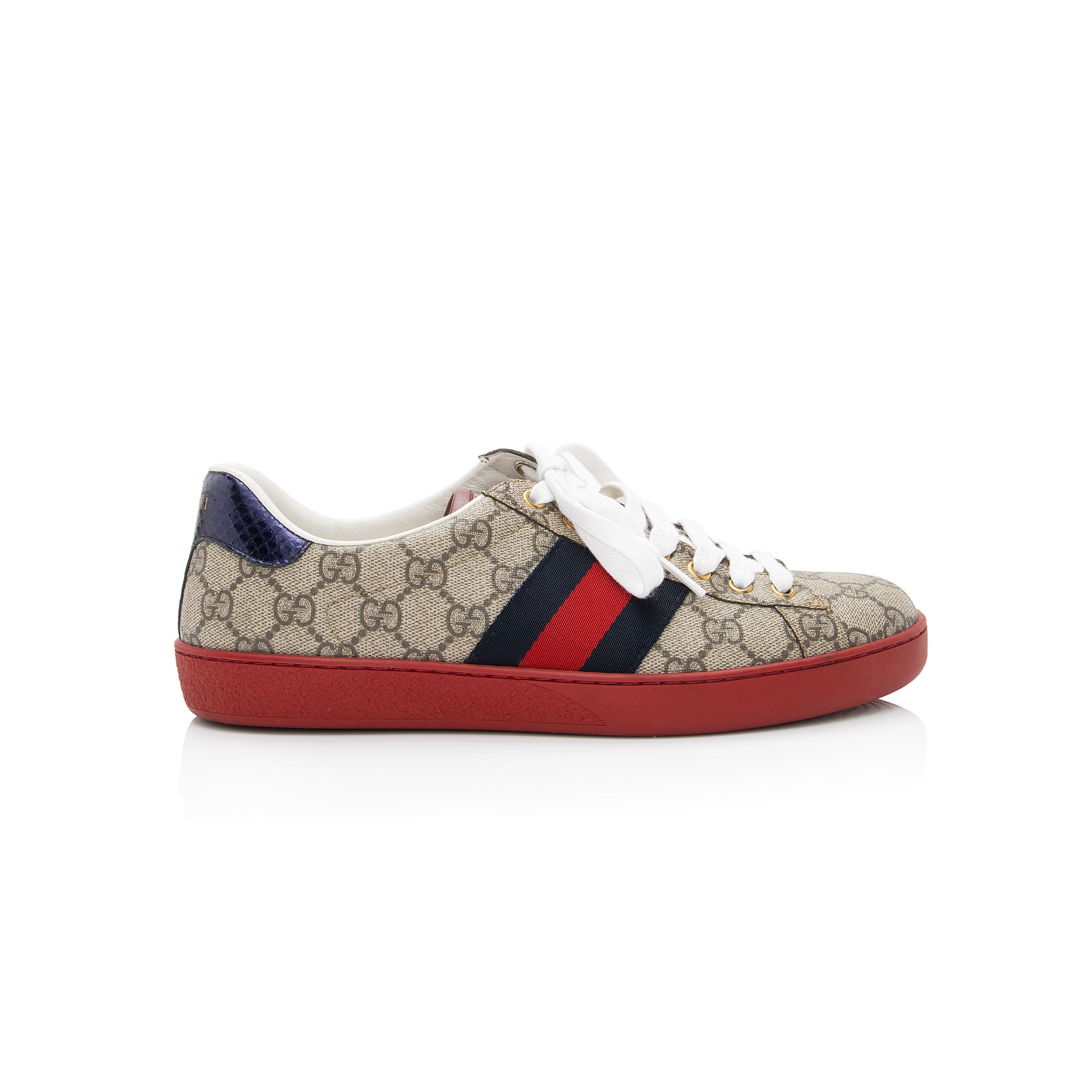 GUCCI MEN'S GG SUPREME WEB ACE SNEAKERS 